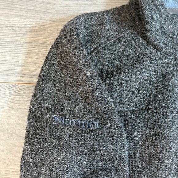 Marmot Poacher Pile Sweater Jacket Size M Wool Blend Pockets Hiking Trail Cozy - Picture 10 of 16